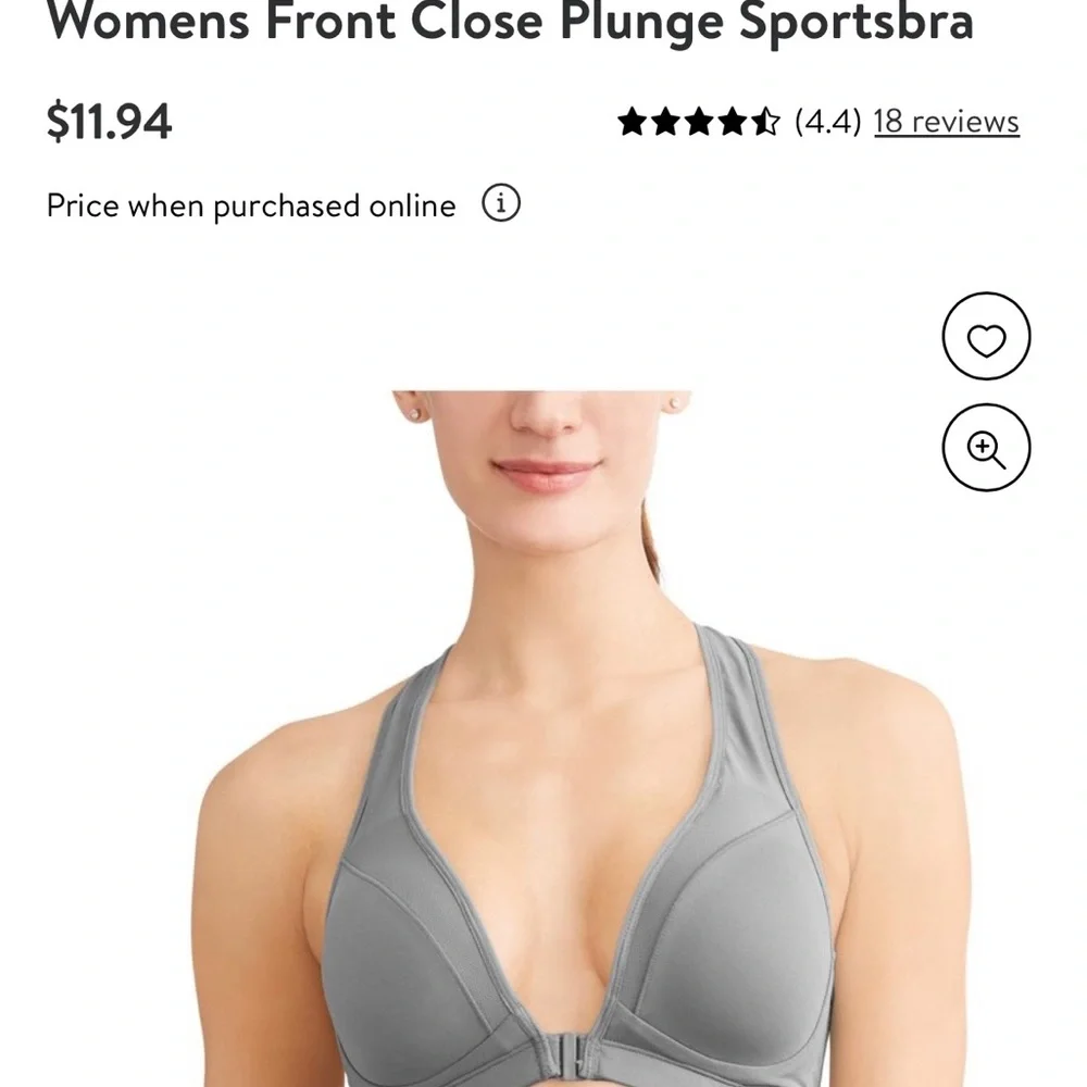 ISO Danskin Front Close Deep Plunge Sports Bra - Picture 2 of 2